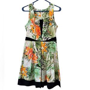 Women's Colorful Tropical Floral Dress Size Medium